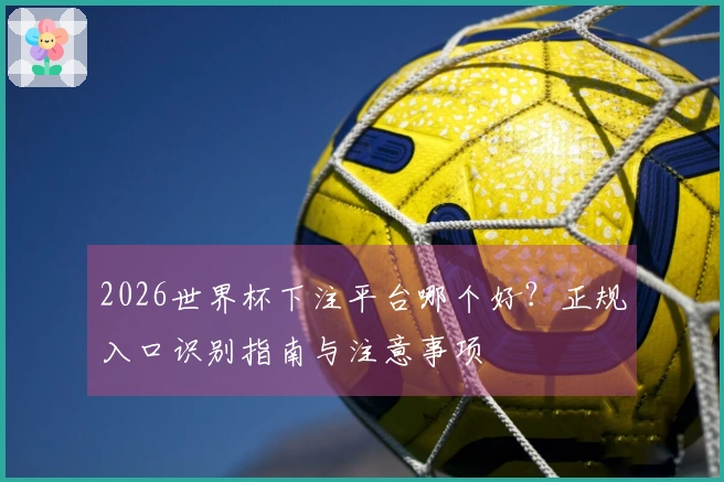 2026世界杯下注平台哪个好？正规入口识别指南与注意事项